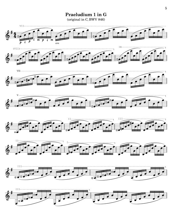 Bach Well Tempered Clavier for 7 string guitar, volume 1 - Image 3