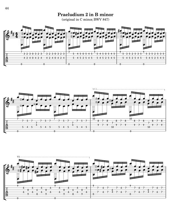 Bach Well Tempered Clavier for 7 string guitar, volume 1 - Image 5