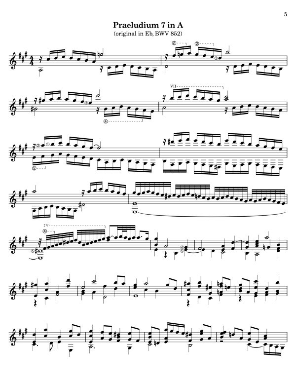 Bach Well Tempered Clavier for 7 string guitar, volume 2 - Image 3
