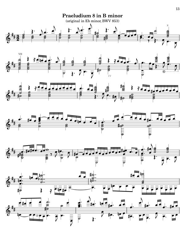 Bach Well Tempered Clavier for 7 string guitar, volume 2 - Image 4