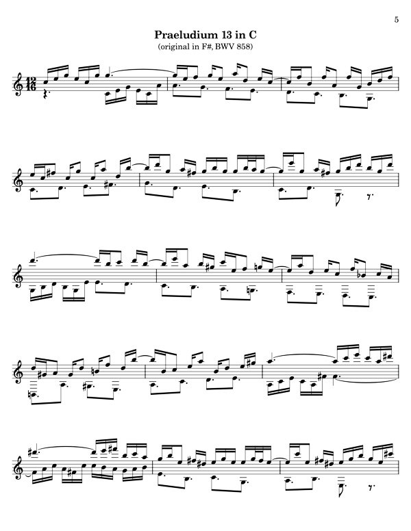 Bach Well Tempered Clavier for 7 string guitar, volume 3 - Image 2
