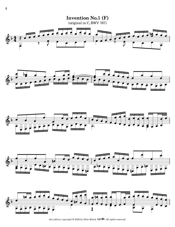 Bach Three Part Inventions for 7 String Guitar - Image 2