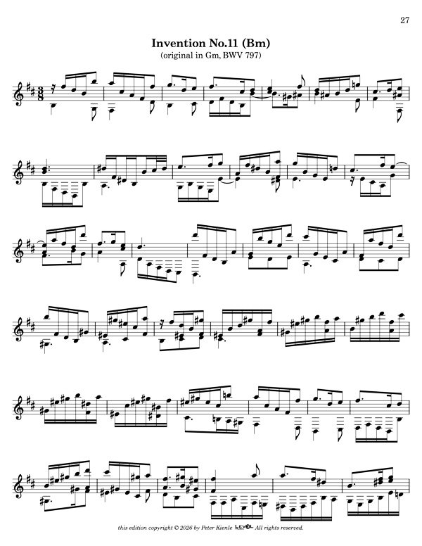 Bach Three Part Inventions for 7 String Guitar - Image 3