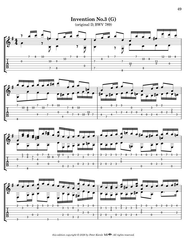 Bach Three Part Inventions for 7 String Guitar - Image 4